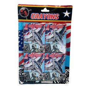 Airplane Crayon Packs With 4 Pack 8 Crayons Each Vintage Fighter Jet